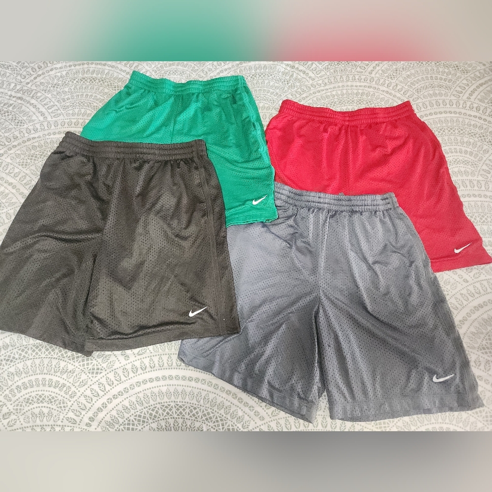 Nike Sports Shorts Collection - Red, Green, Gray, Olive Green